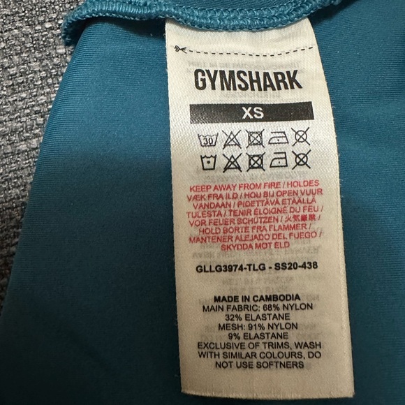 Gymshark navy teal pocket leggings (XS) - Picture 2 of 4
